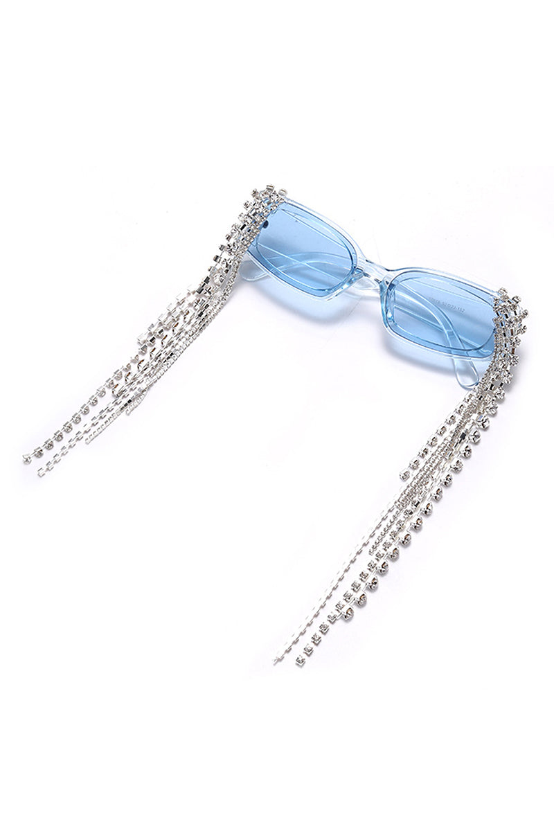 Thyria - Modern Luxury Rhinestone Chi Rectangle Women's Sunglasses - Charming Charlie