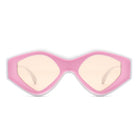 Rosedawn - Futuristic Square Retro Chunky Irregular Geometric Sunglasses - Charming Charlie