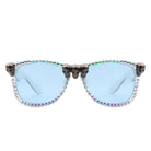 Myralis - Classic Horn Rim Rhinestone Gothic Skull Square Sunglasses - Charming Charlie