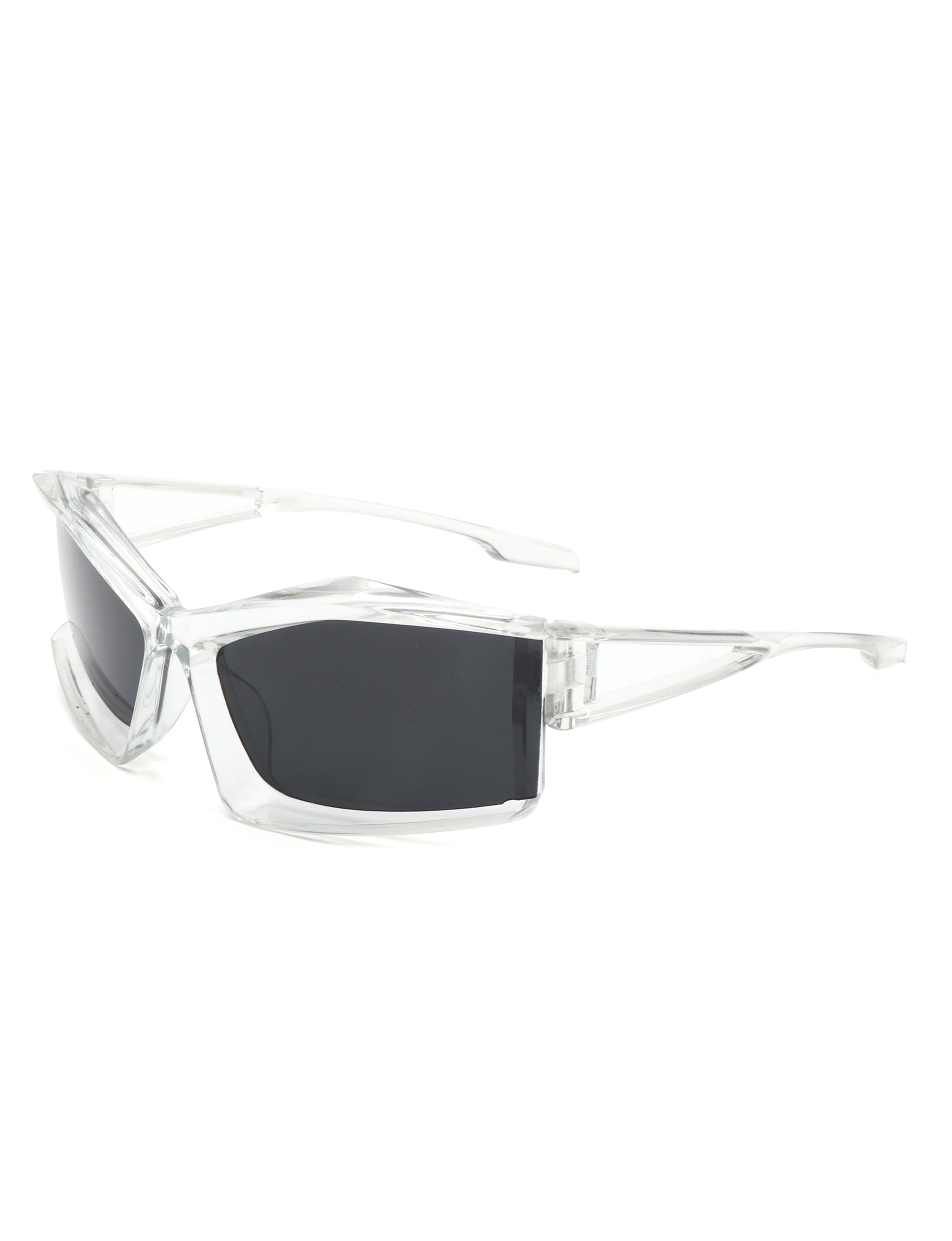 Halo - Futuristic Geometric Rectangle Fashion Sunglasses - Charming Charlie