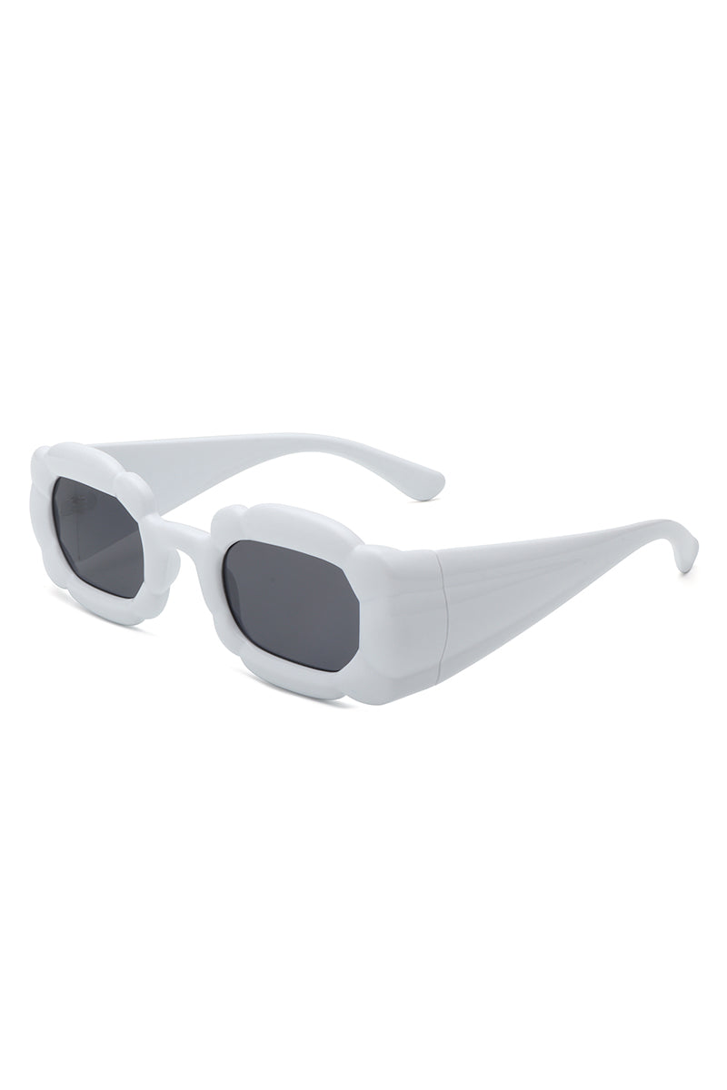 Uplift - Geometric Irregular Thick Frame Square Fashion Sunglasses - Charming Charlie