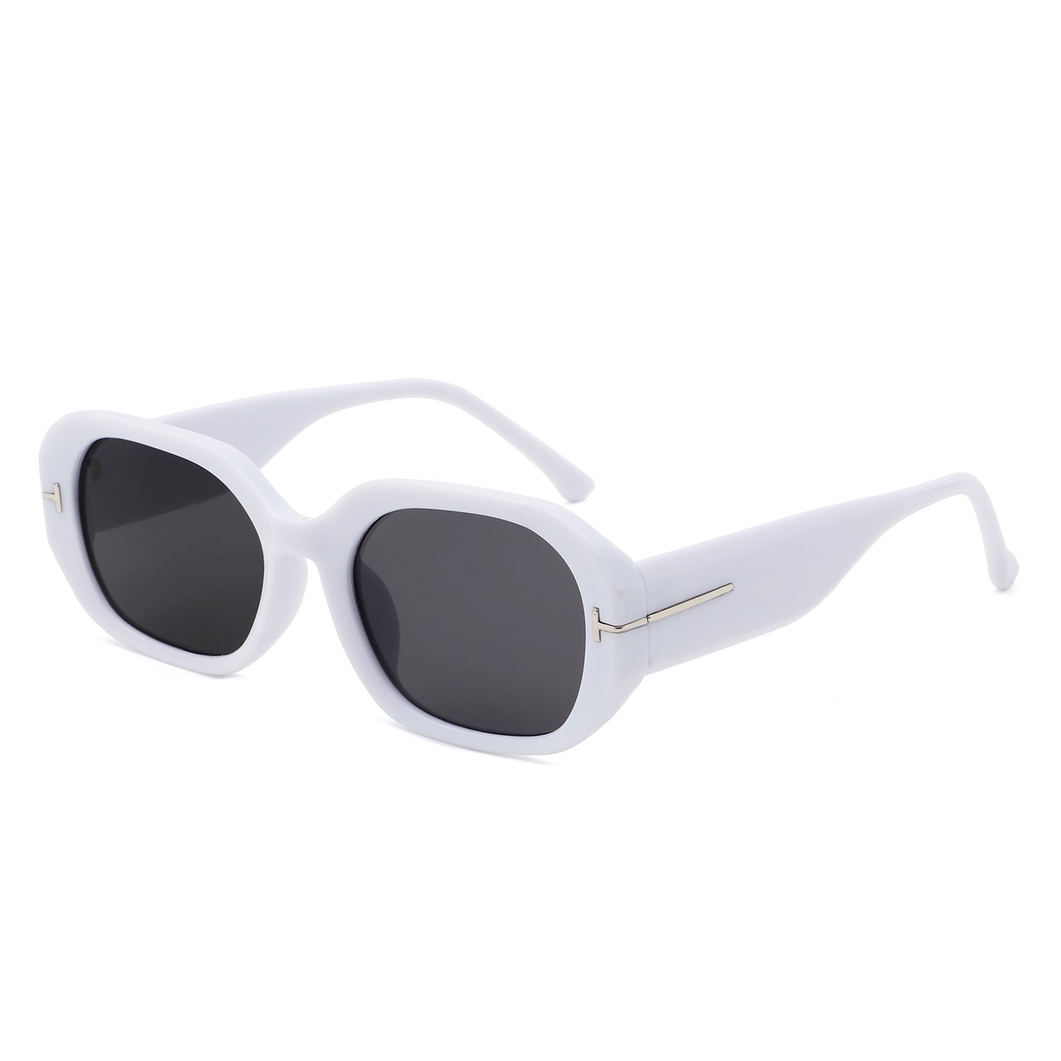 Nexis - Geometric Square Thick Frame Fashion Sunglasses - Charming Charlie