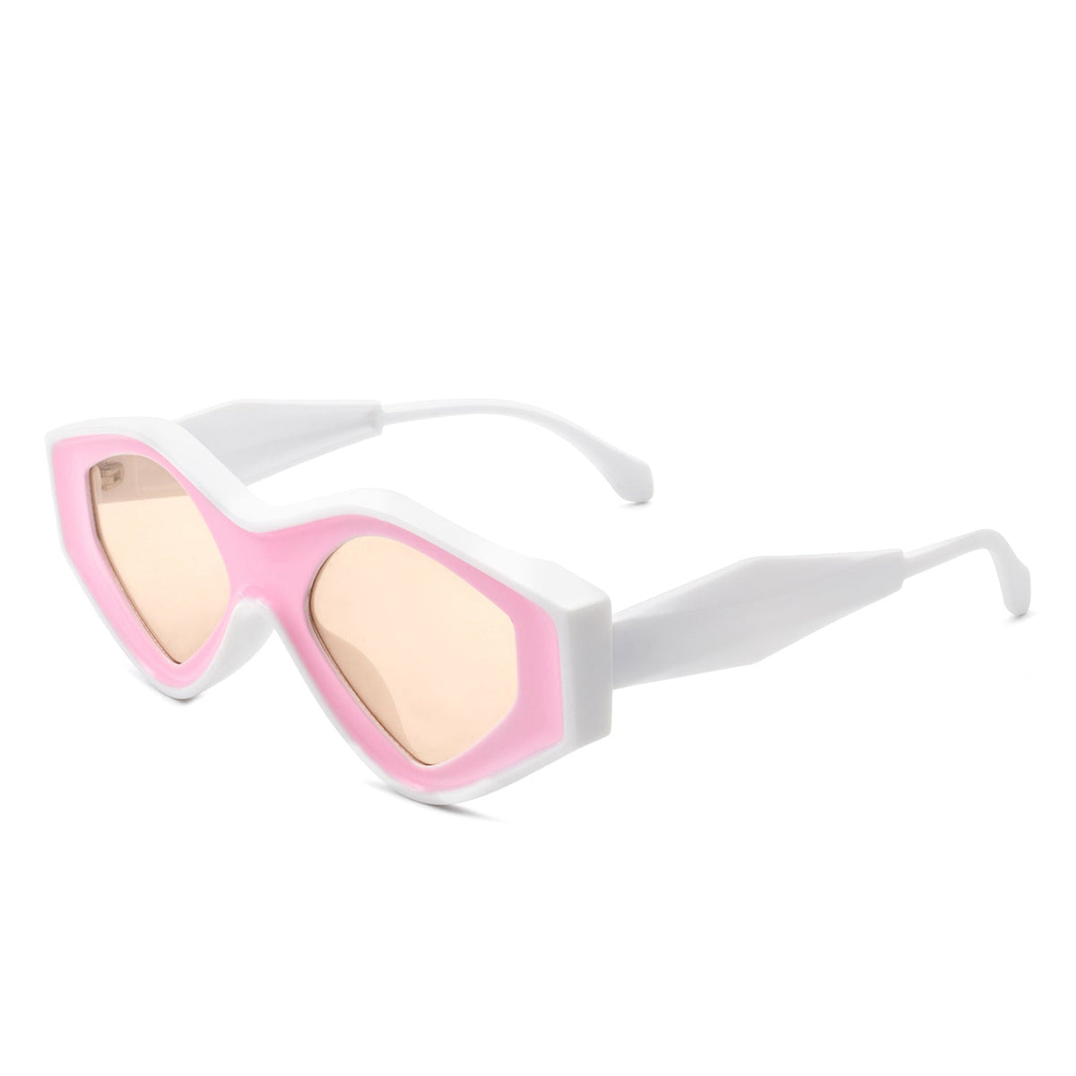 Rosedawn - Futuristic Square Retro Chunky Irregular Geometric Sunglasses - Charming Charlie