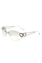 Myral - Women's Chic Frameless Oval Heart Designed Cat Eye Sunglasses - Charming Charlie