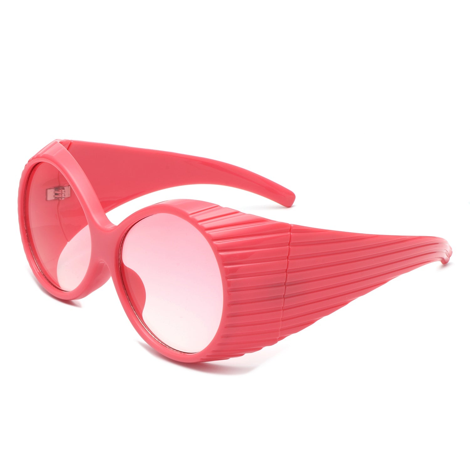Radiant - Oversized Round Wrap-Around Fashion Women's Sunglasses - Charming Charlie