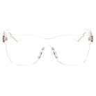 LEMOORE | S2057 - Retro Flat Lens Candy Color Square Rimless Tinted Colorful Lenses Sunglasses - Cramilo Eyewear - Stylish Trendy Affordable Sunglasses Clear Glasses Eye Wear Fashion