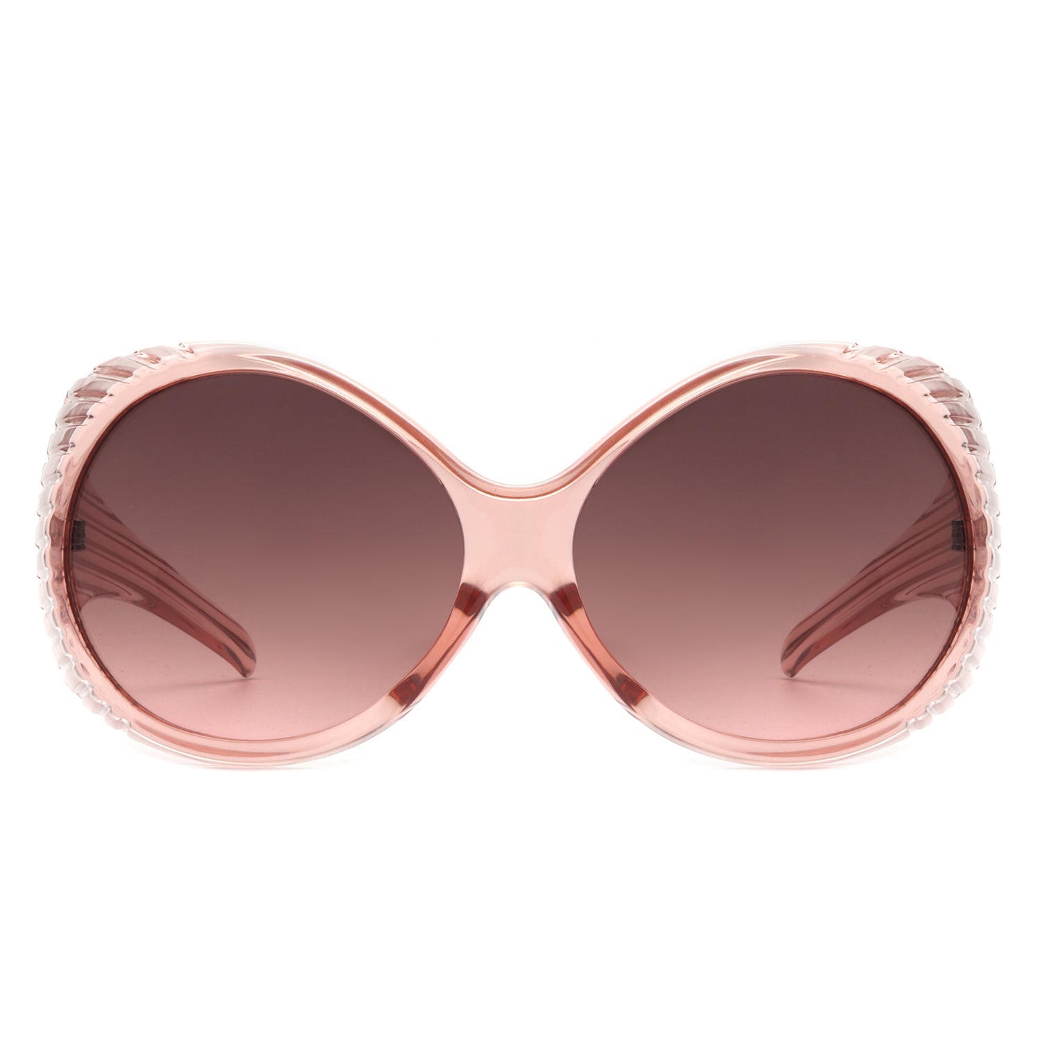 Radiant - Oversized Round Wrap-Around Fashion Women's Sunglasses - Charming Charlie