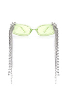 Thyria - Modern Luxury Rhinestone Chi Rectangle Women's Sunglasses - Charming Charlie