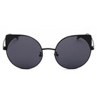 DUBLIN | CA03 - Women Mirrored Lens Round Cat Eye Sunglasses - Cramilo Eyewear - Stylish Trendy Affordable Sunglasses Clear Glasses Eye Wear Fashion