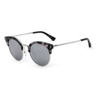 BILOXI | CA05K - Women Half Frame Round Cat Eye Polarized Sunglasses - Cramilo Eyewear - Stylish Trendy Affordable Sunglasses Clear Glasses Eye Wear Fashion