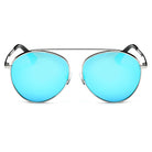 BETHEL | CA08 - Retro Mirrored Lens Teardrop Aviator Sunglasses - Cramilo Eyewear - Stylish Trendy Affordable Sunglasses Clear Glasses Eye Wear Fashion