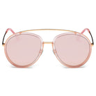 FARMINDALE | CA13 - Polarized Circle Round Brow-Bar Fashion Sunglasses - Cramilo Eyewear - Stylish Trendy Affordable Sunglasses Clear Glasses Eye Wear Fashion