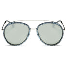 FARMINDALE | CA13 - Polarized Circle Round Brow-Bar Fashion Sunglasses - Cramilo Eyewear - Stylish Trendy Affordable Sunglasses Clear Glasses Eye Wear Fashion