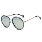 FARMINDALE | CA13 - Polarized Circle Round Brow-Bar Fashion Sunglasses - Cramilo Eyewear - Stylish Trendy Affordable Sunglasses Clear Glasses Eye Wear Fashion