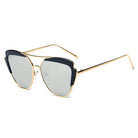GALVESTON | CD11 - Women's Brow Bar Mirrored Lens Cat Eye Sunglasses - Cramilo Eyewear - Stylish Trendy Affordable Sunglasses Clear Glasses Eye Wear Fashion