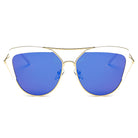 GALVESTON | CD11 - Women's Brow Bar Mirrored Lens Cat Eye Sunglasses - Cramilo Eyewear - Stylish Trendy Affordable Sunglasses Clear Glasses Eye Wear Fashion