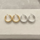 Classic Matte Gold & Silver Hoop Earrings - Charming Charlie