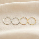 Silver and Gold Twisted Hoop Earrings - Charming Charlie