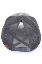 CHARCOAL-C.C Distressed Aloha Beaches Patch Ponycap is perfect for adding a touch of island style to any outfit. The vintage look and feel of this cap is both trendy and comfortable, while the embroidered patch adds a unique touch. Great for a day at the beach or exploring the city.
