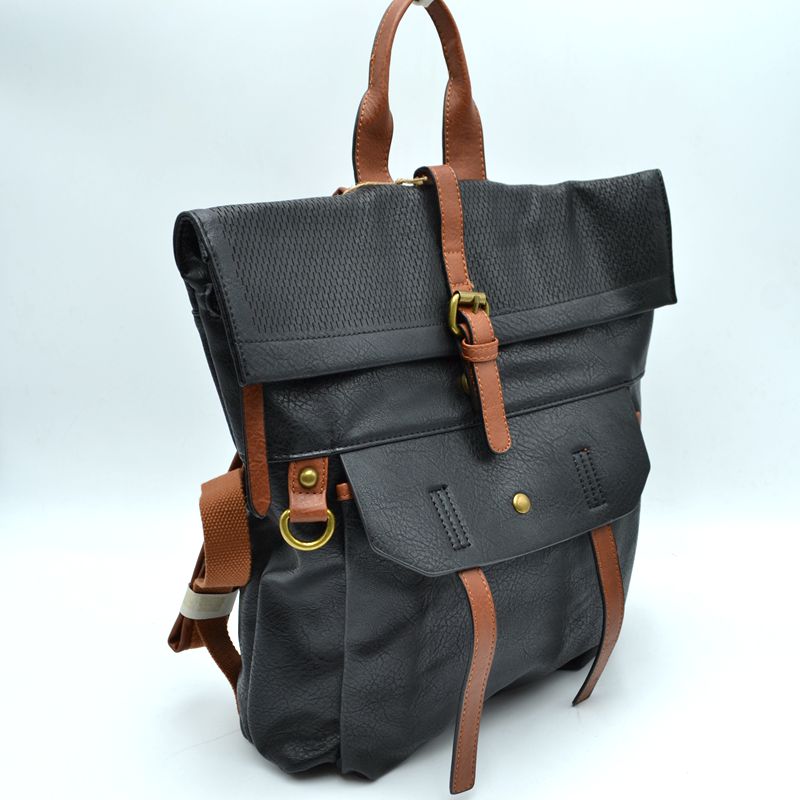 Long Lasting Vintage Leather Backpack Laptop Messenger Bag - Backpacks