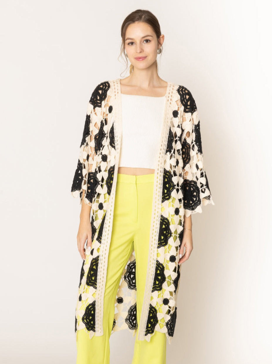 Flower Crochet Cardigan - Charming Charlie