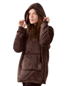 Women's Sherpa-Lined Soft Velour Hooded Lounge Top - Charming Charlie