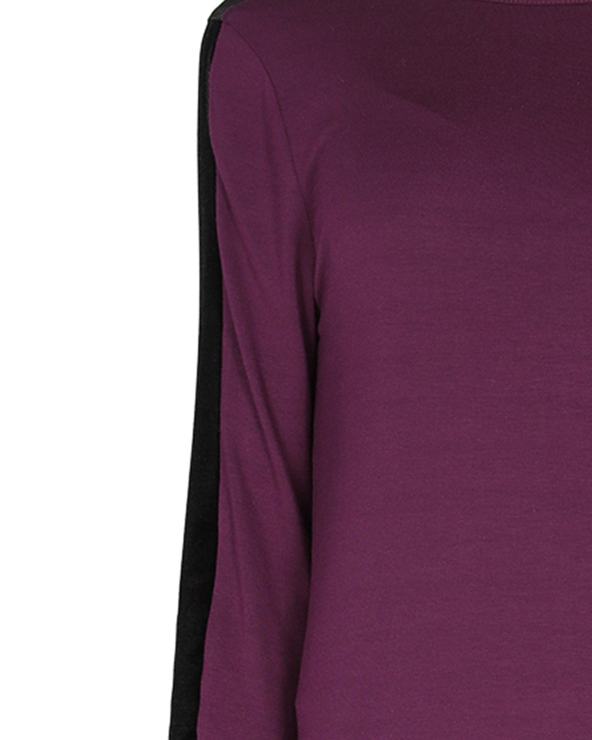 Women's Velvet Racing Stripe Trim Long Sleeve Pajama Set - Charming Charlie