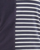 Women's 100% Cotton Breton Stripe Two Tone Pajama Set - Charming Charlie