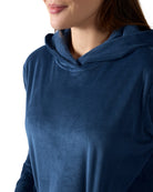 2 Piece Women's Plush Ribbed Velour Hooded Sweatshirt Set - Charming Charlie