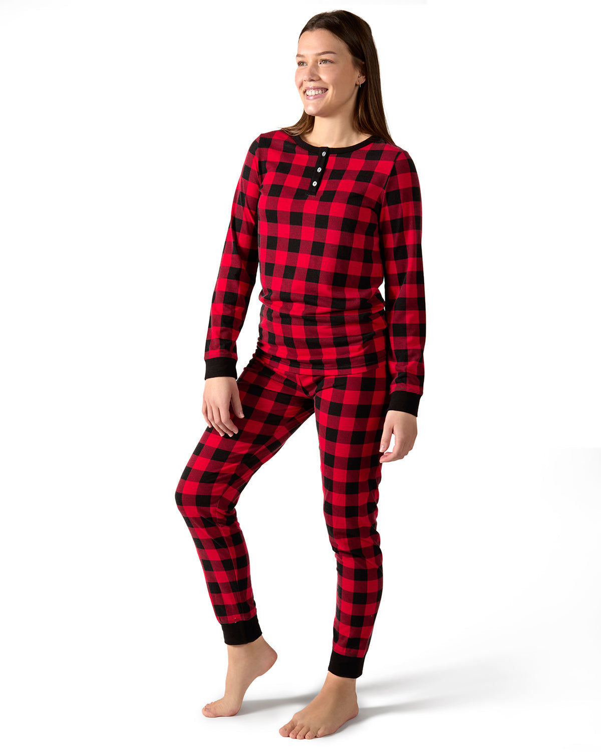 Women's Buffalo Plaid Two-Piece PJ Set In a Bag - Charming Charlie
