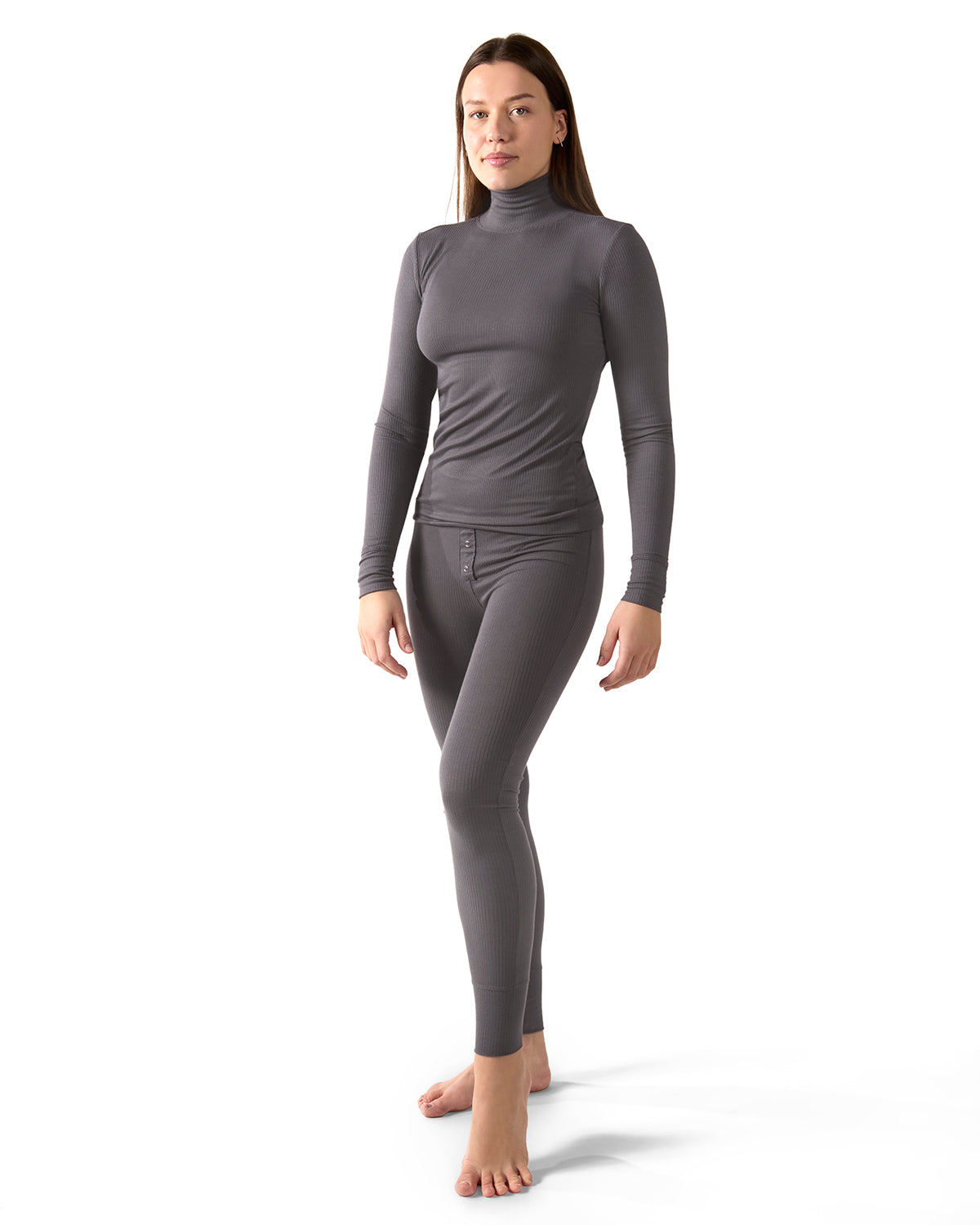 Women's Luxe Ribbed Long Sleeve Top and Pants Set - Charming Charlie