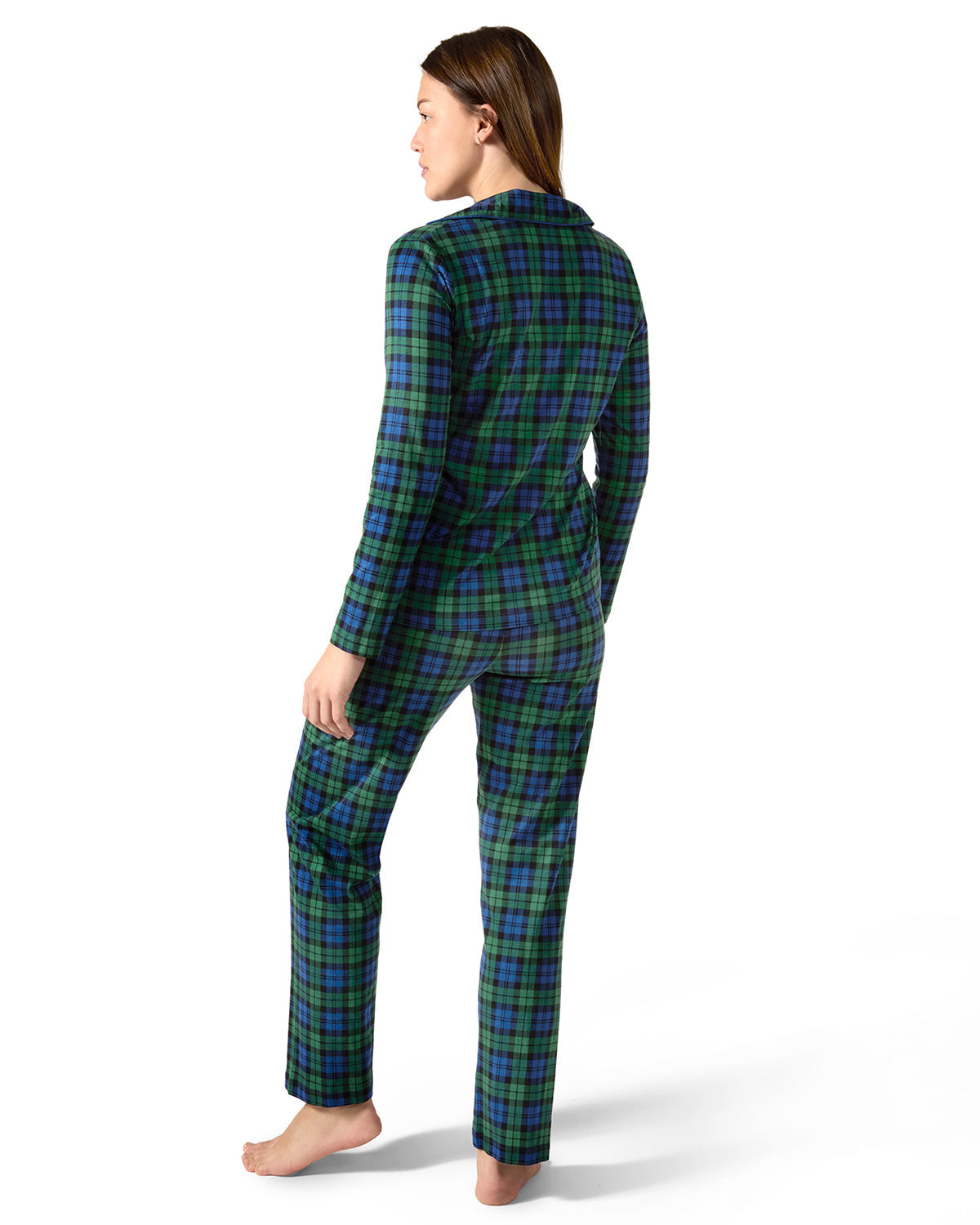 Women's Plaid Notch Collar Two-Piece PJ Set In a Bag - Charming Charlie