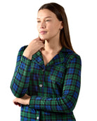 Women's Plaid Notch Collar Two-Piece PJ Set In a Bag - Charming Charlie