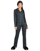 Women's Plaid Notch Collar Two-Piece PJ Set In a Bag - Charming Charlie