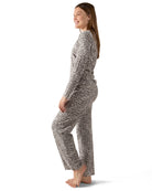 Women's Leopard Print Cotton Blend Pajama Set - Charming Charlie