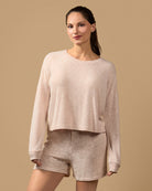 Women's Hacci Matching Short and Long Sleeve Pajama Set - Charming Charlie
