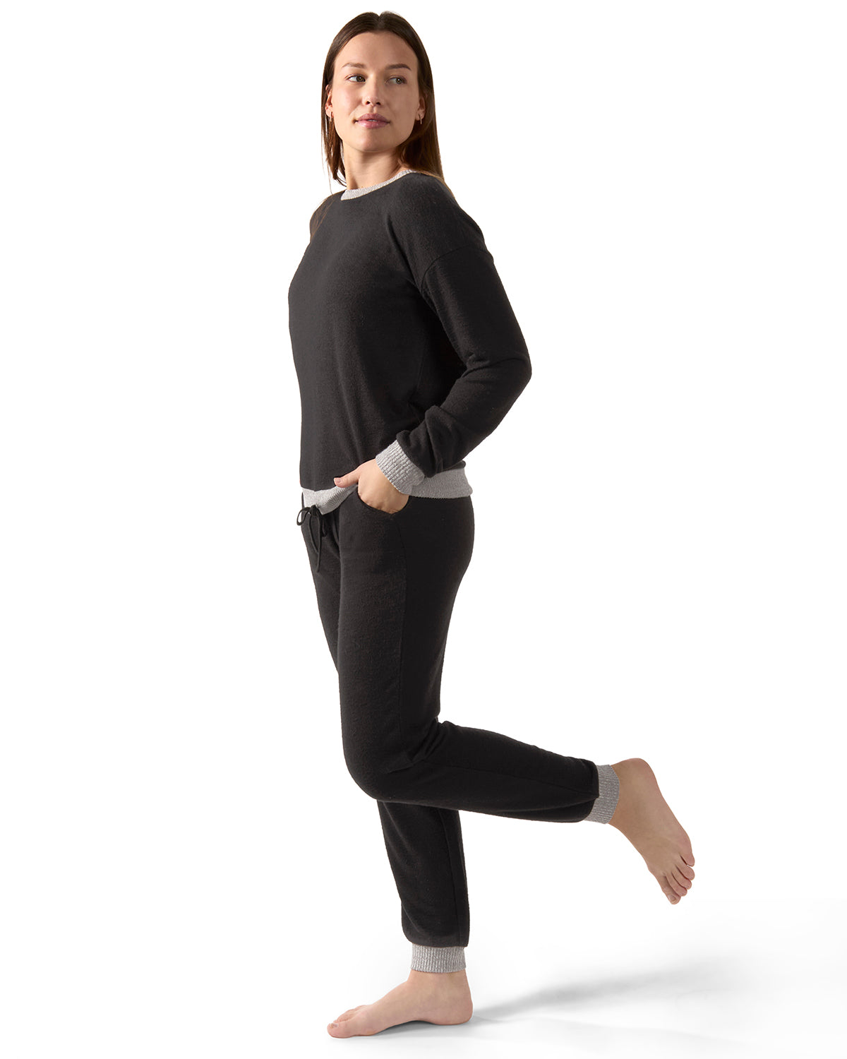 Women's Hacci Matching Pullover Top and Jogger Pants Set - Charming Charlie