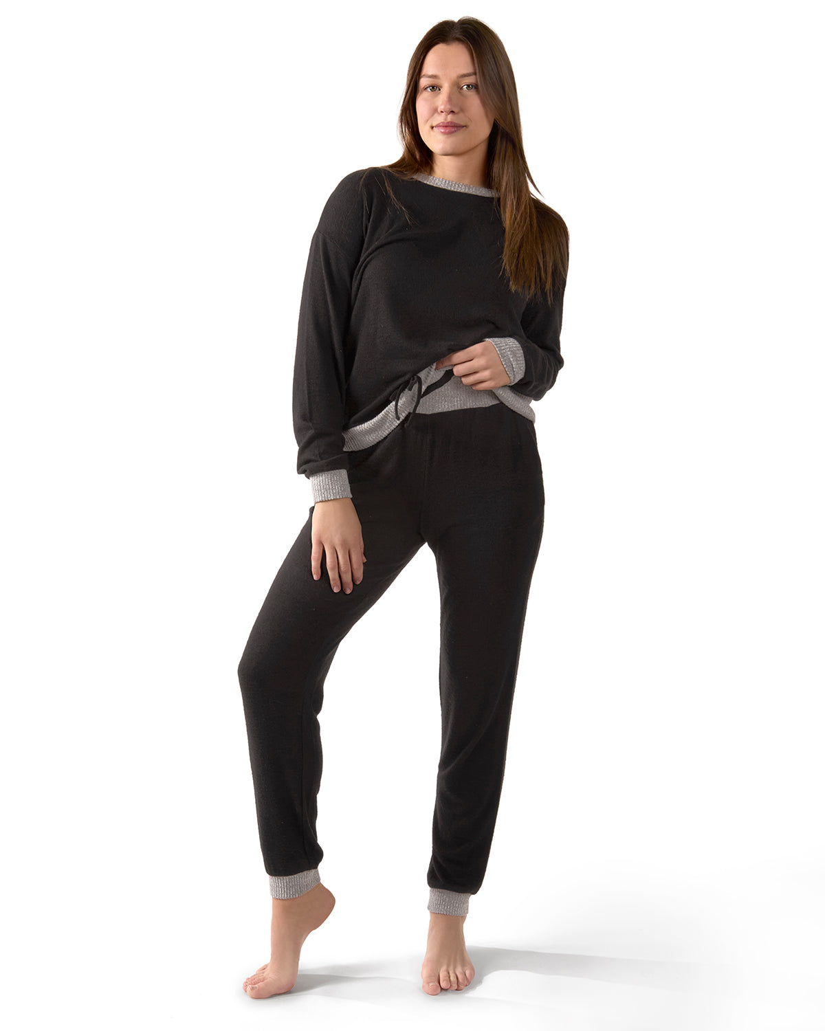 Women's Hacci Matching Pullover Top and Jogger Pants Set - Charming Charlie