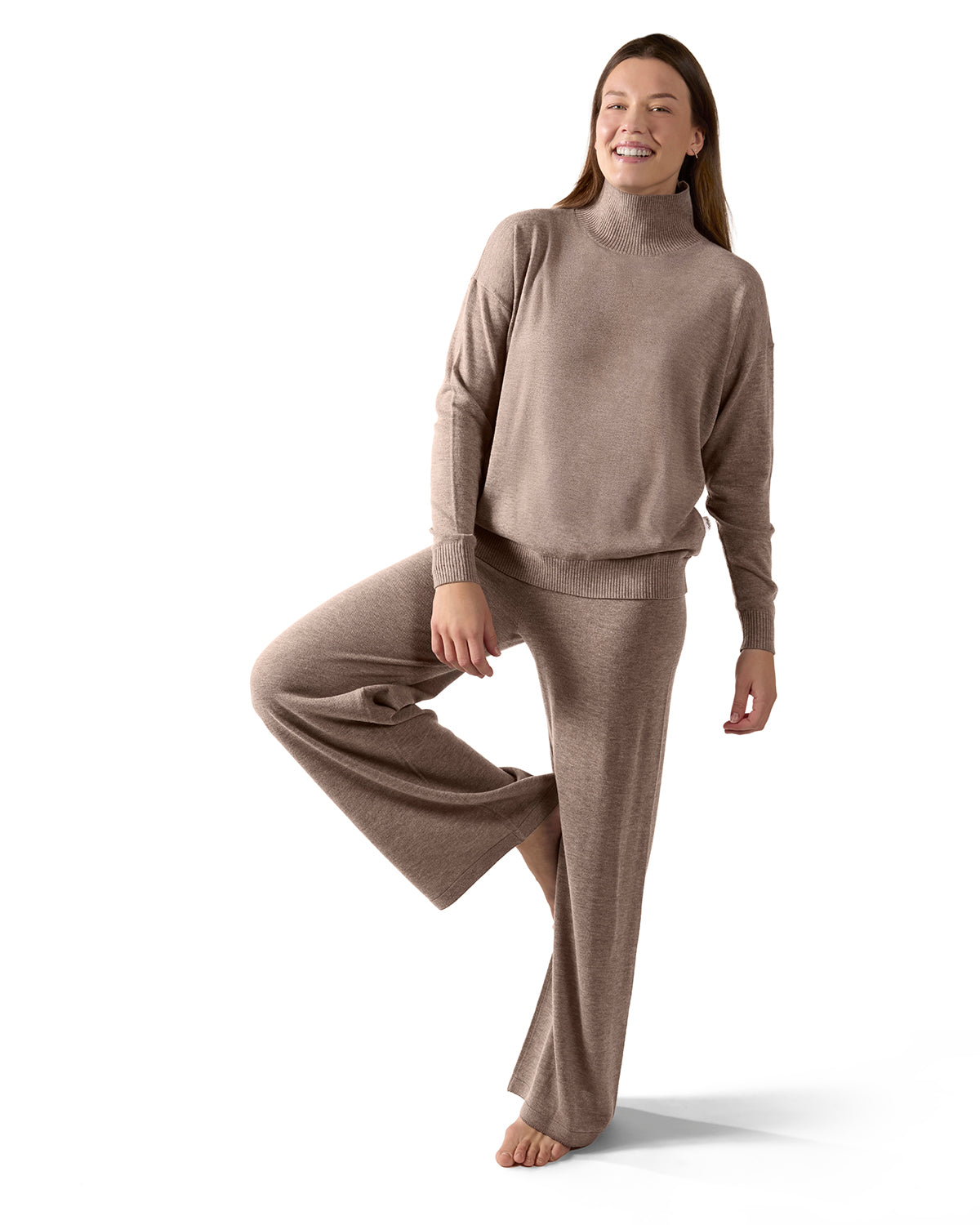 Women's Turtleneck Sweater and Knit Pants Lounge Set - Charming Charlie