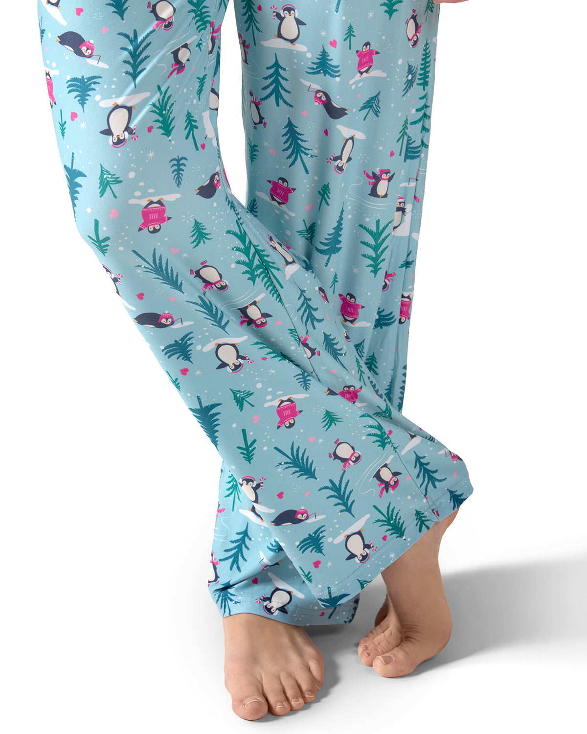 Women's Winter Penguin Two Piece PJ Set in a Bag - Charming Charlie