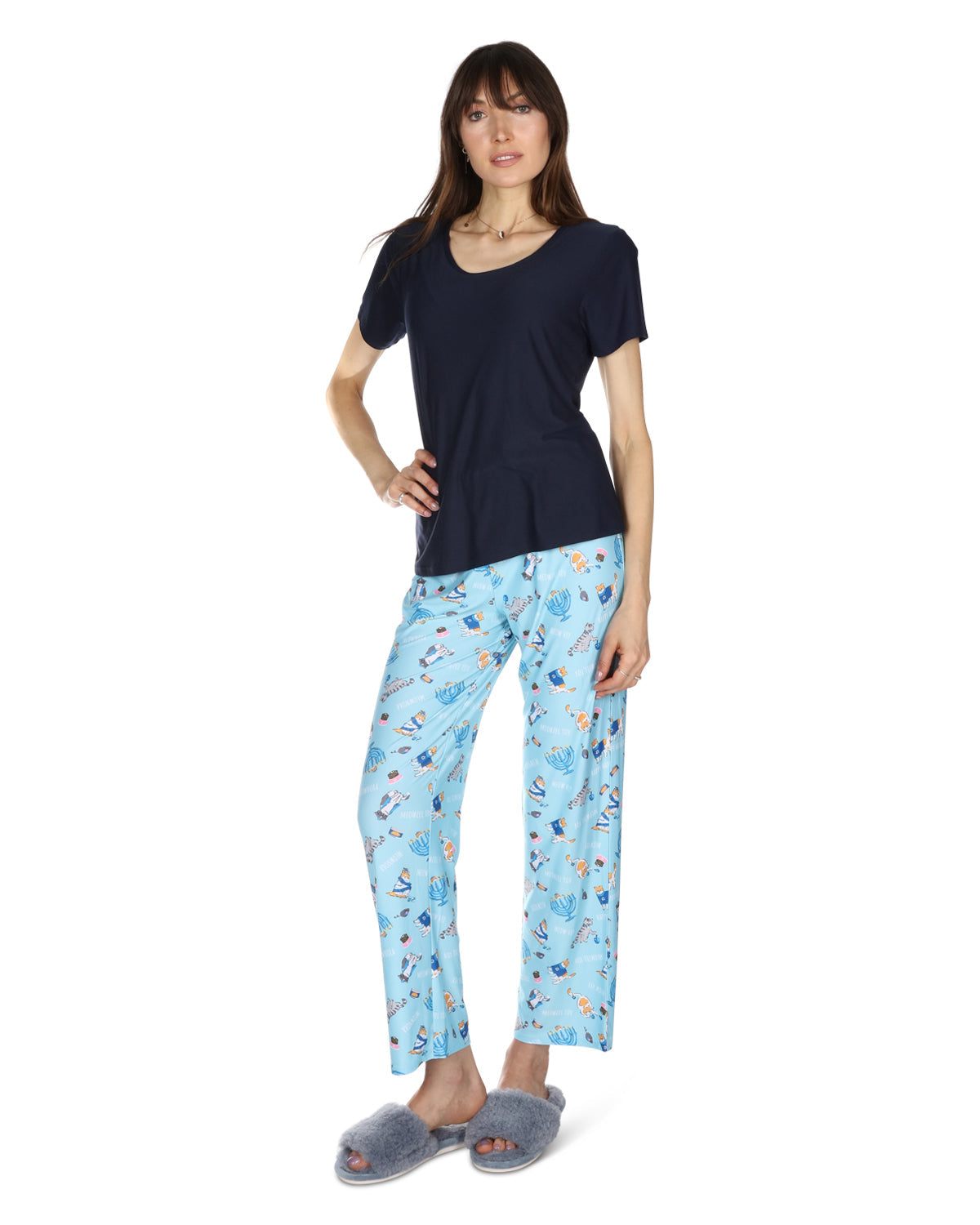 Women's Hanukcat Two-Piece PJ Set in a Bag