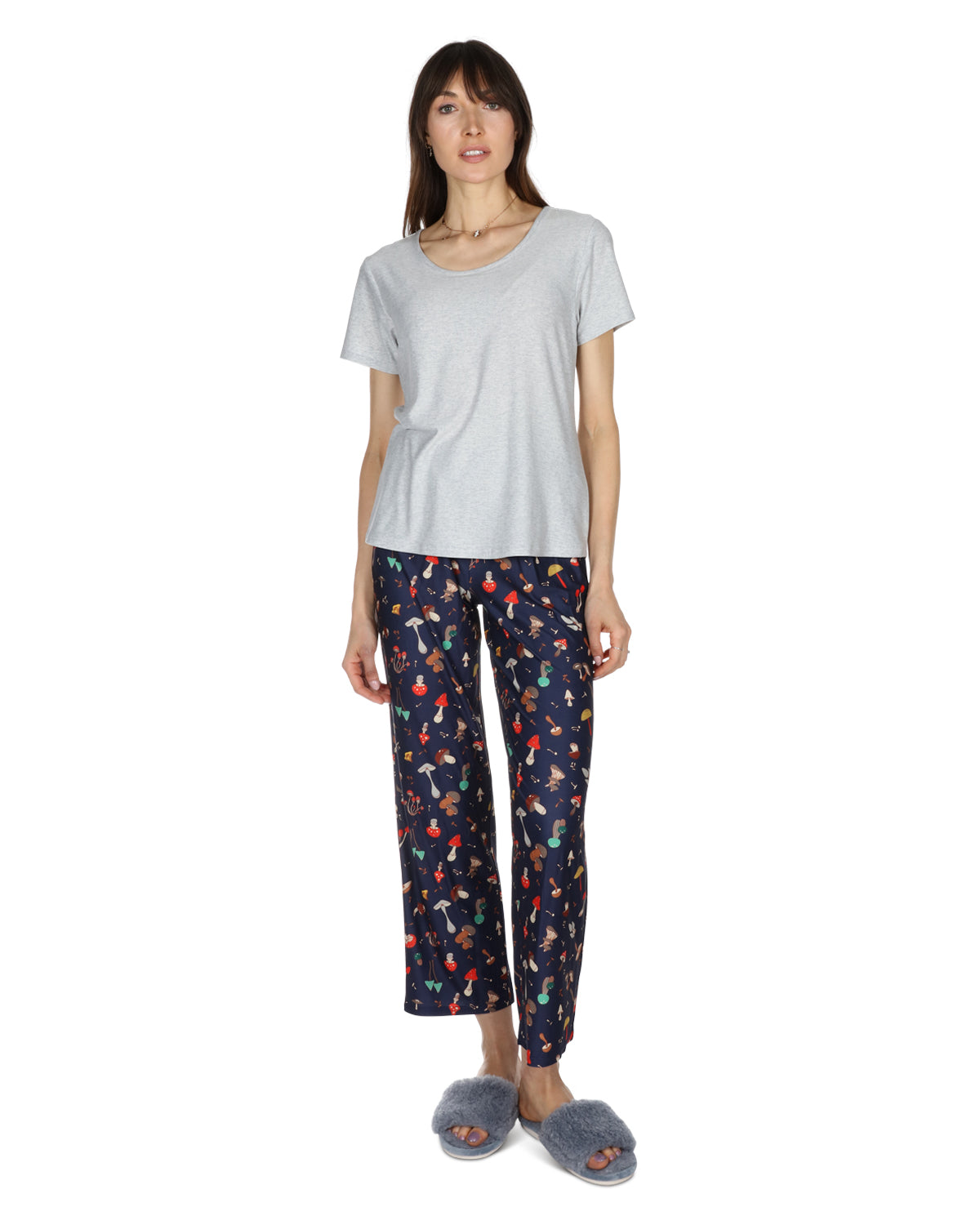 Women's Mushrooms Two Piece PJ Set in a Bag