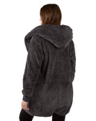 Women's Marled Plush Hooded Lounge Sweater with Shawl Collar - Charming Charlie