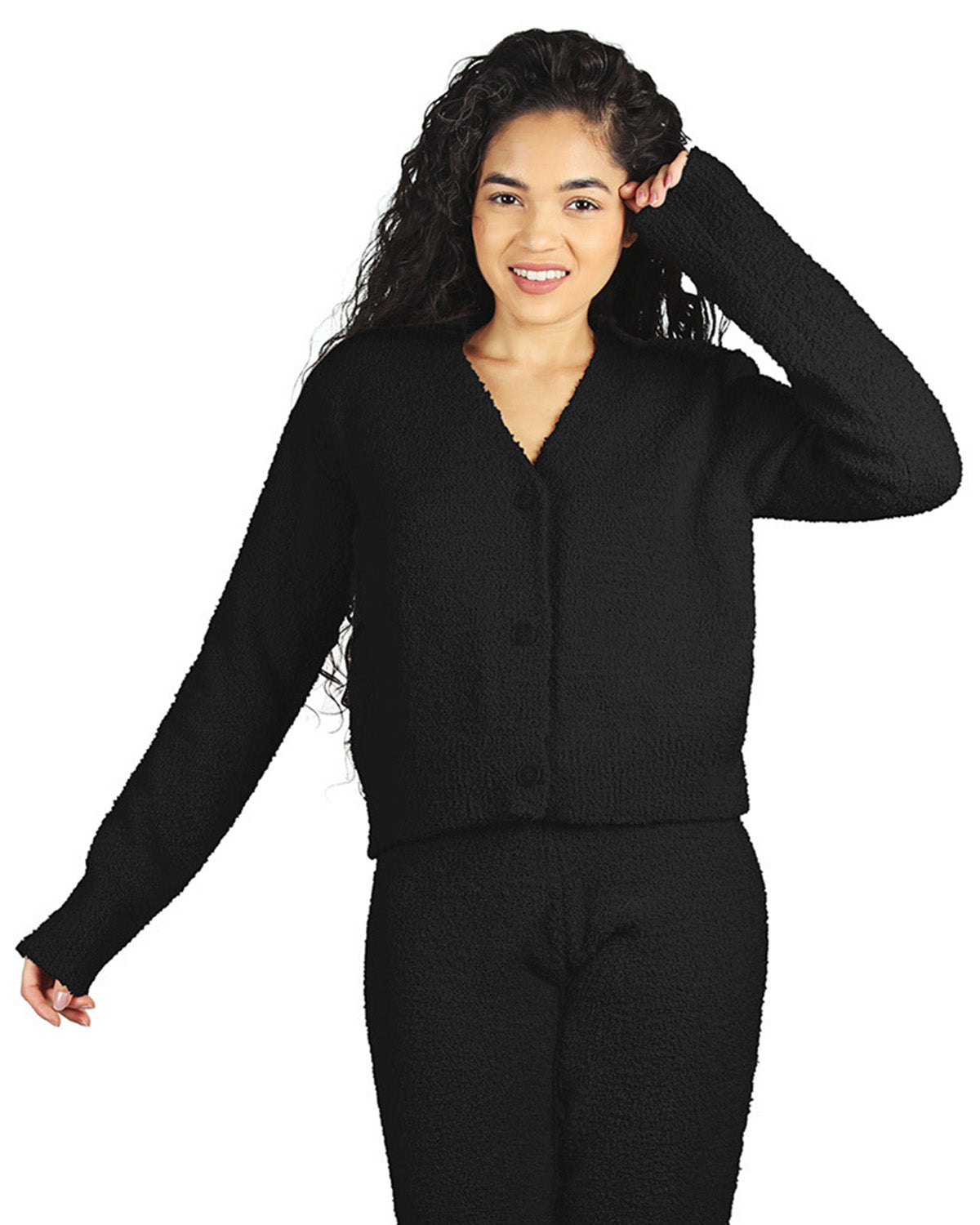 Women's Cozy Knit V-Neck Button-Down Cardigan Sweater - Charming Charlie