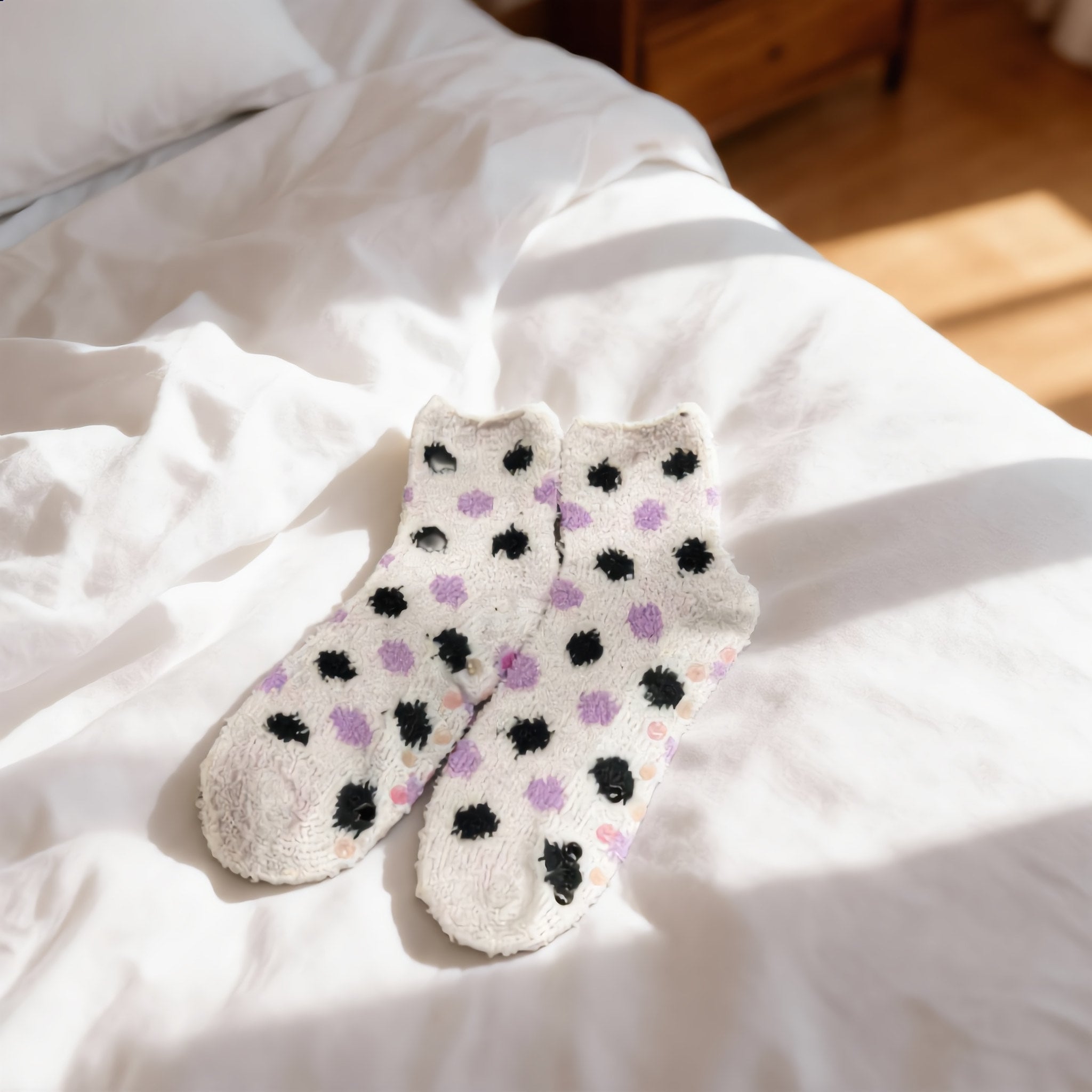 Ultra-Cozy White Fuzzy Slipper Socks - Charming Charlie