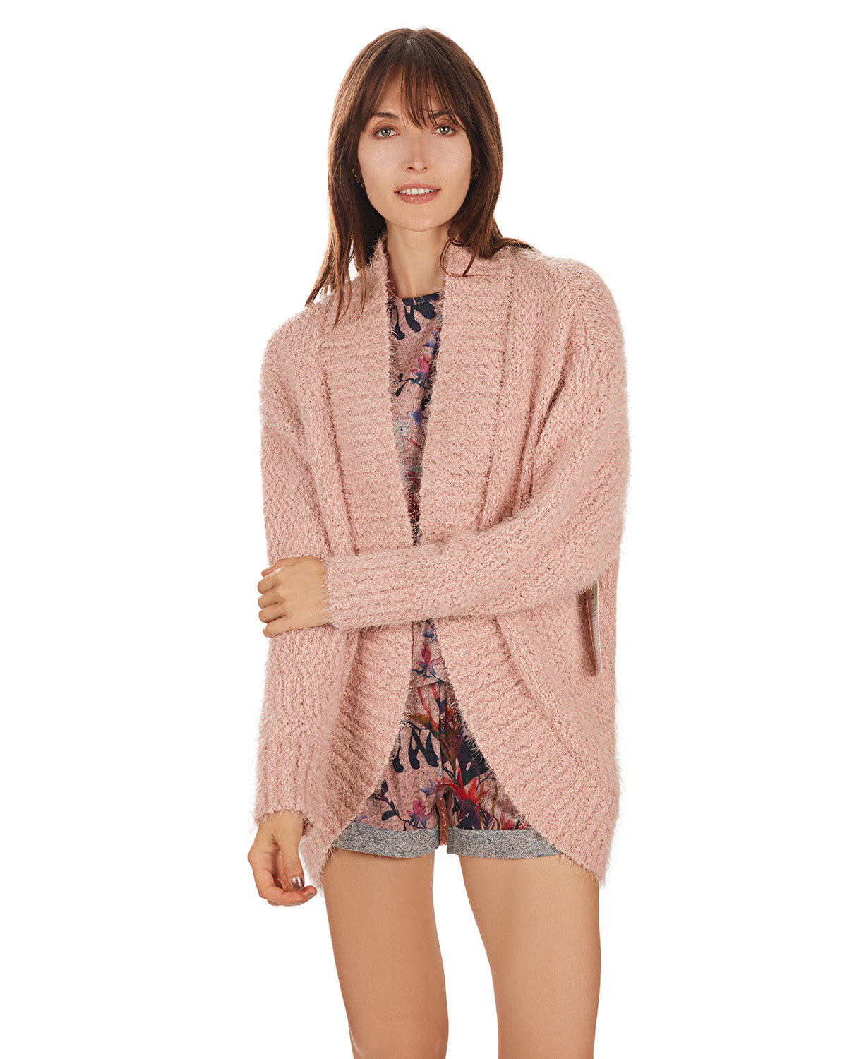 Women's Fuzzy Cocoon Loose Open-Front Cardigan Sweater - Charming Charlie