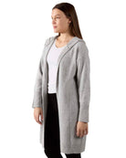 Women's Sweater Knit Hooded Open-Front Cardigan Sweater - Charming Charlie