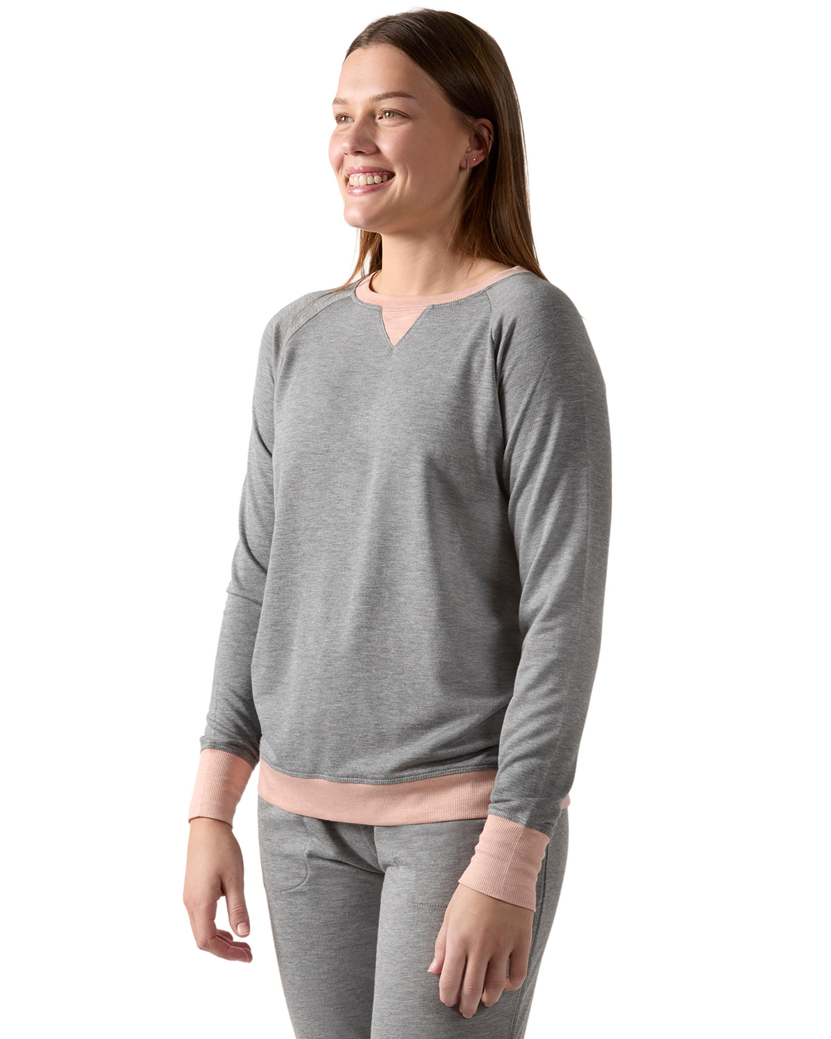 Women's All Day Lounge Lightweight Raglan Pullover - Charming Charlie