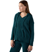Women's Soft Touch Cozy Knit Drawstring Long Sleeve Hoodie - Charming Charlie