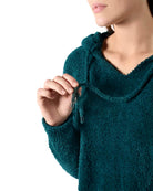 Women's Soft Touch Cozy Knit Drawstring Long Sleeve Hoodie - Charming Charlie